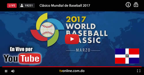 clasico mundial de baseball en vivo por youtube