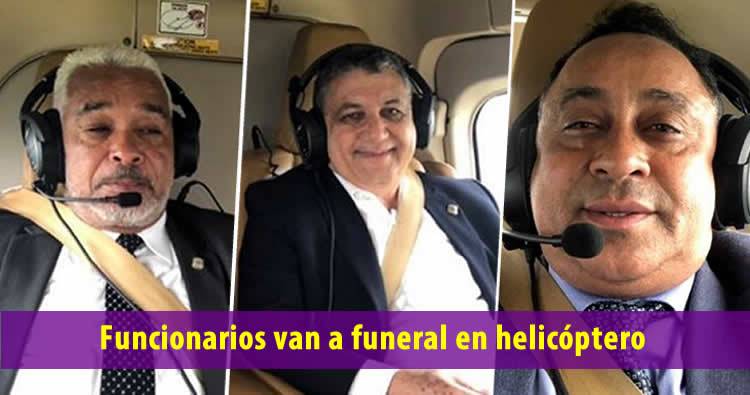 imagen radhames camacho y gustavo sanchez van a funeral en helicoptero