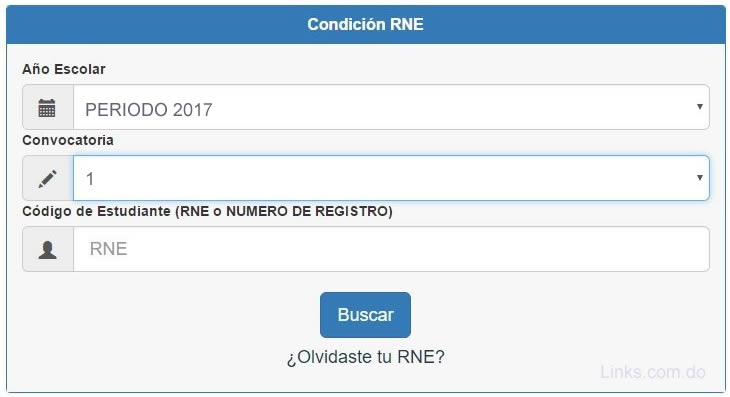 pruebas nacionales condicion rne 2017