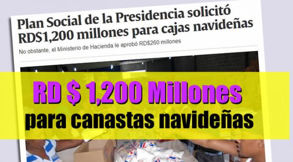 Plan Social justifica asignación de 1,200 millones para cajas navideñas