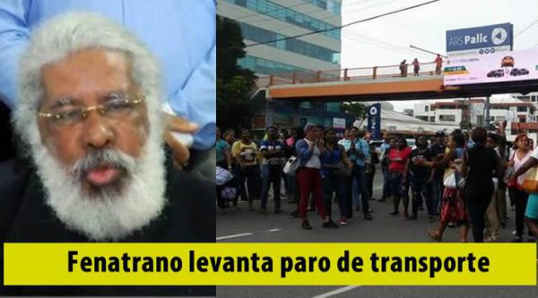 Fenatrano levanta paro de transporte