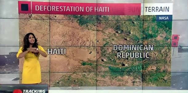 Reportera del Clima de The Weather Channel: «Los niños de Haití se comen los árboles»