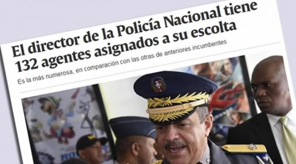 Director de la Policía Nacional tiene 132 agentes asignados a su escolta