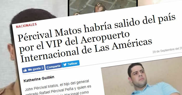 Percival Matos salió del país por la sala vip del AILA, según el Gobierno de la Mañana