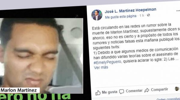 Abogado desmiente el rumor sobre el supuesto suicidio de Marlon Martínez