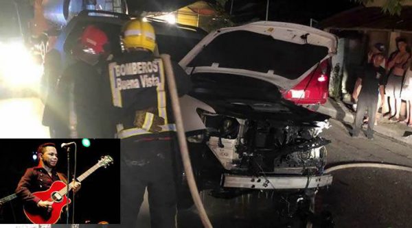 Video: Bachatero Joe Veras sufre accidente en carretera Jarabacoa-La Vega