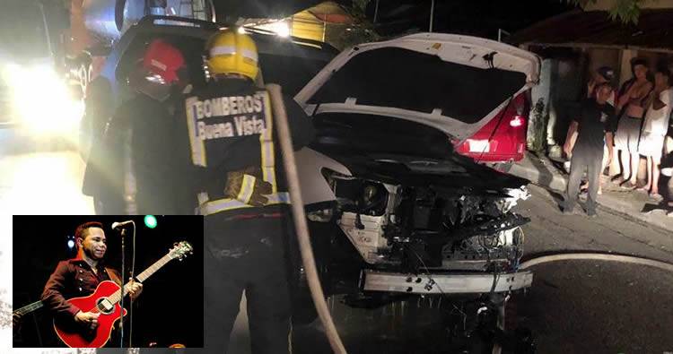 Video: Bachatero Joe Veras sufre accidente en carretera Jarabacoa-La Vega