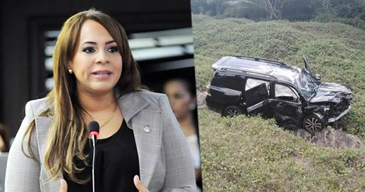 Video: Diputada Karen Ricardo sufre accidente en la autopista del Nordeste