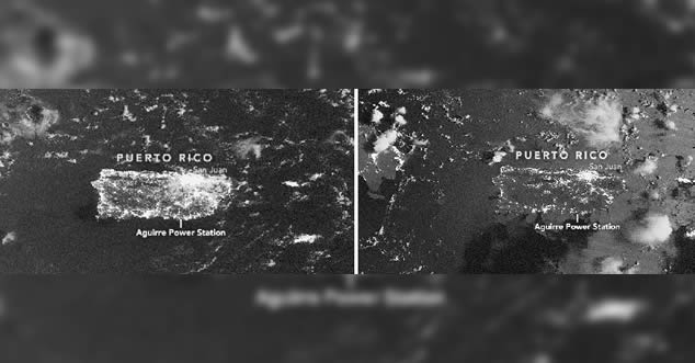 Imágenes del antes y después del apagón en Puerto Rico