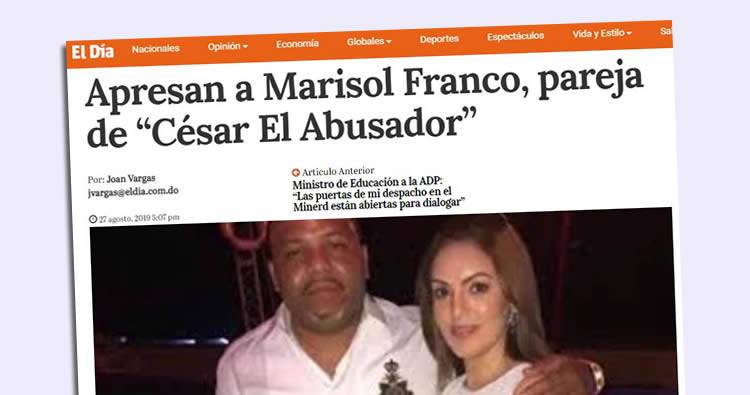 Apresan a Marisol Franco, pareja de ‘César El Abusador’