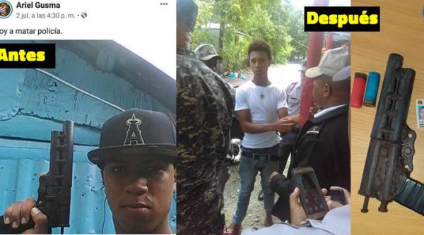 Apresan joven que subió foto con arma casera amenazando con matar policía