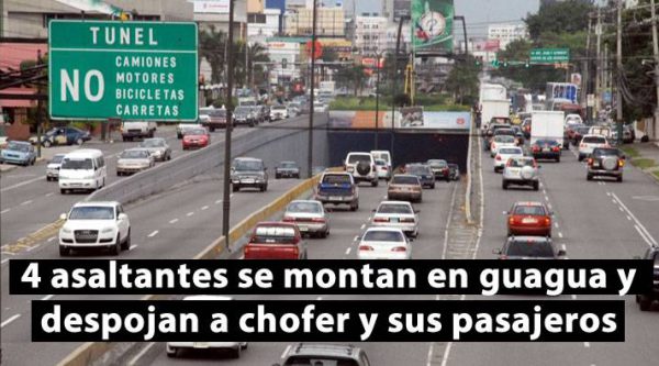 4 asaltantes se montan en guagua y despojan a chofer y sus pasajeros