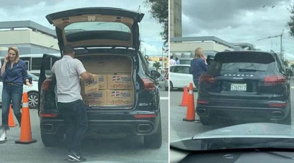 Las Cajas Navidenas del Plan Social y La Rubia de la Porsche Cayenne