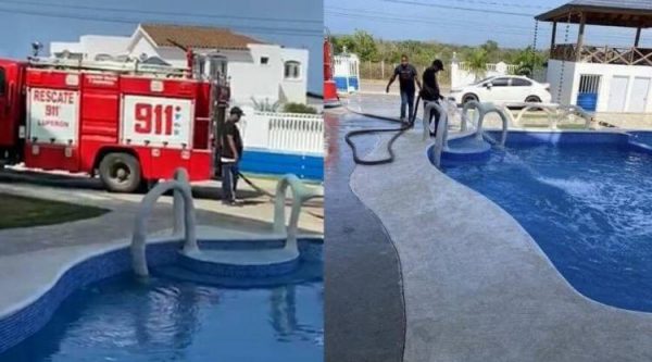 Cancelan dos bomberos de Luperón que usaron camión 911 para llenar piscina privada