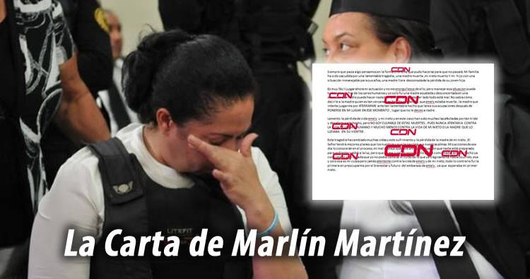 Marlín Martínez envía carta a los medios