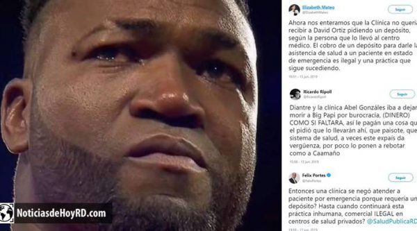 Audio: Pidieron depósito para atender a David Ortiz en la clínica