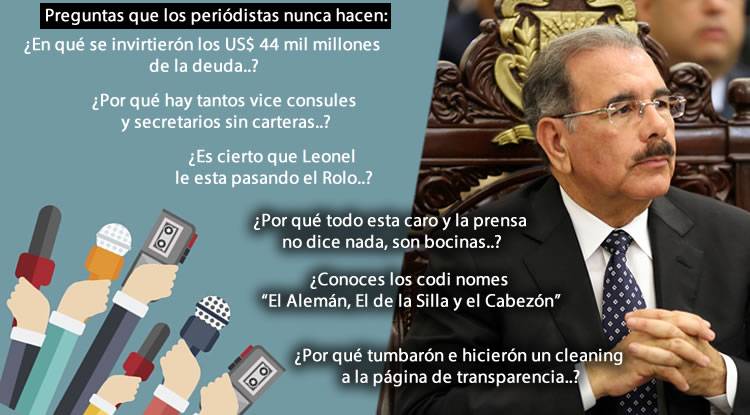Presidente Danilo Medina evade los periodistas
