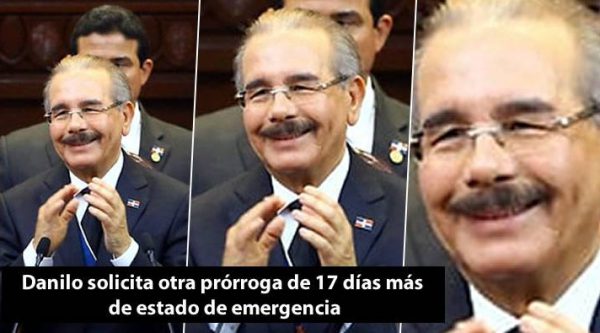 Danilo Medina solicita otra prórroga de 17 días de estado de emergencia