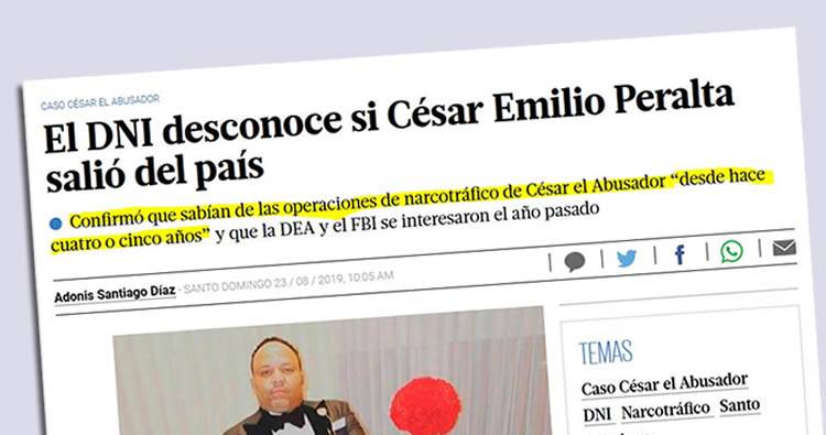 DNI Confirmó que sabían de las operaciones de narcotráfico de César el Abusador “desde hace cuatro o cinco años”