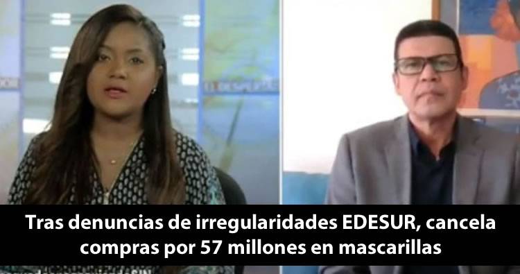 EDESUR cancela compras por 57 MM en mascarillas, tras denuncias de irregularidades