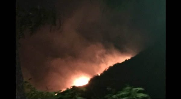 Incendio en El Morro de Montecristi