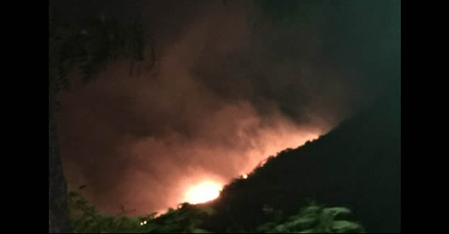 Incendio en El Morro de Montecristi