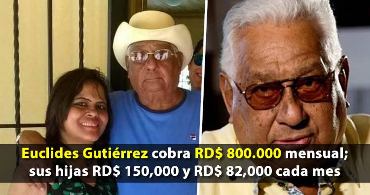 Euclides Gutiérrez cobra 800 mil mensual; sus hijas 150,000 y 82,000 pesos cada mes