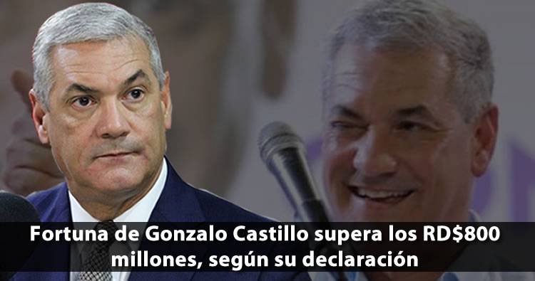 Declaración de bienes de Gonzalo Castillo supera los RD$ 800 millones de pesos