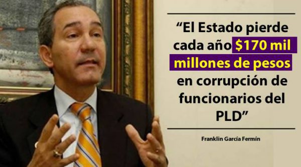 El Estado pierde cada año 170 mil millones de pesos en corrupción de funcionarios del PLD