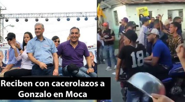 Video: Reciben con cacerolazos a Gonzalo Castillo durante caravana en Moca