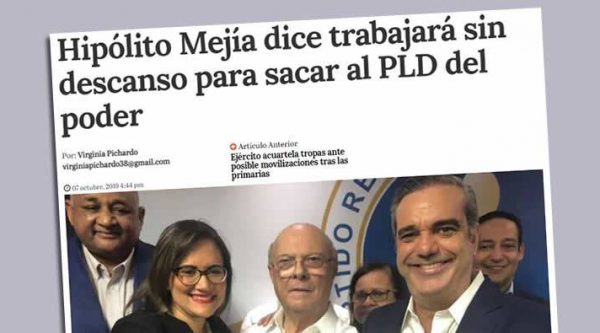 Hipólito Mejía dice trabajará sin descanso para sacar al PLD del poder