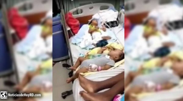 Video: Denuncian ponen cuatro y cinco niños en una sola cama en en hospital Arturo Grullón