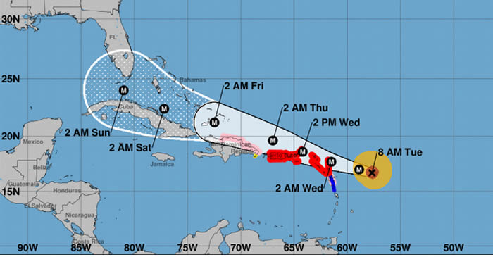 Irma se convierte en huracán de categoría 5