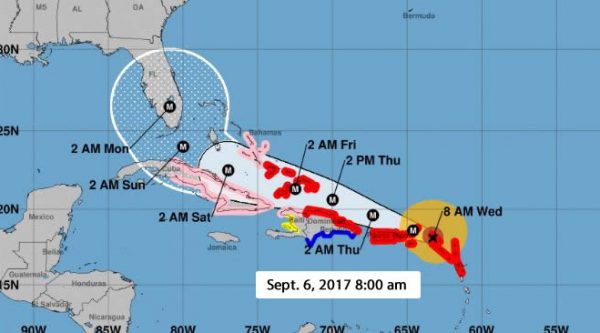 Catalogan al Huracán Irma como «extremadamente peligroso»