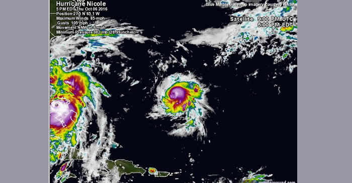 Huracán Nicole se forma al sur de las Bermudas
