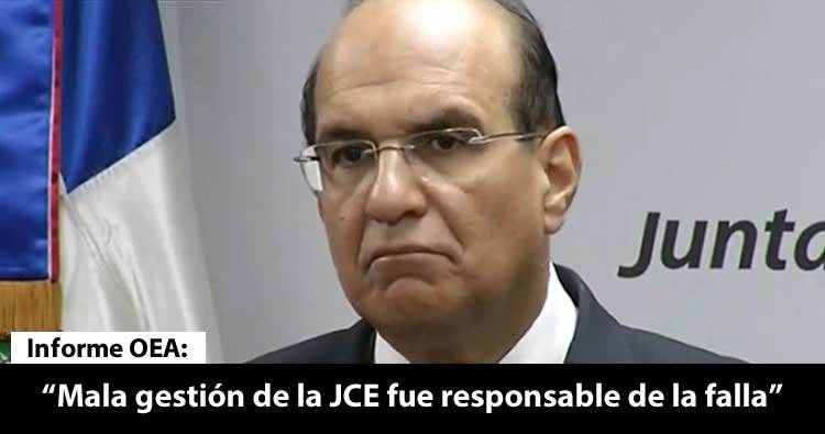 OEA: ‘Mala gestión’ de la JCE fue responsable de la falla en sistema de voto automatizado