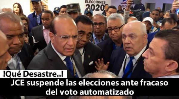 JCE suspende las elecciones ante fracaso del voto automatizado