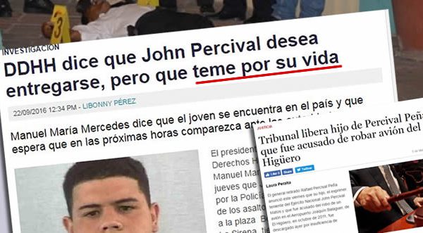 John Percival desea entregarse, pero que teme por su vida