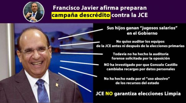 Francisco Javier afirma preparan campaña descrédito contra la JCE