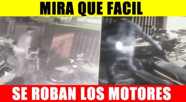 Video: Ladrón roba motor