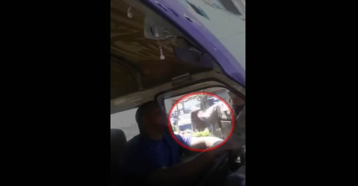 Video: Militar le dá tremenda trompada a chofer