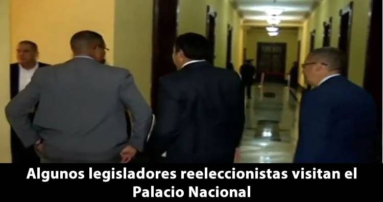Algunos legisladores reeleccionistas visitan el Palacio Nacional