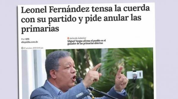 Leonel Fernández pide anular las primarias