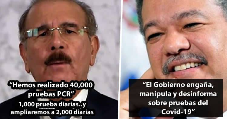 Leonel Fernández cree que Gobierno engaña, manipula y desinforma sobre pruebas del Covid-19