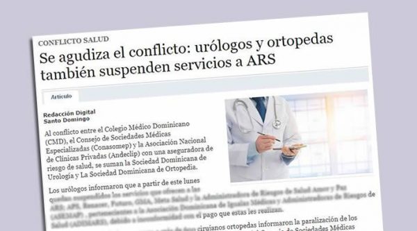 Urólogos y ortopedas también suspenden servicios a ARS