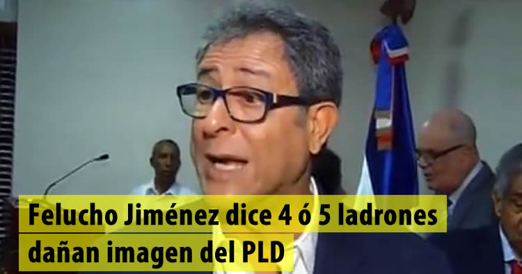 Felucho Jiménez dice 4 ó 5 ladrones dañan imagen del PLD