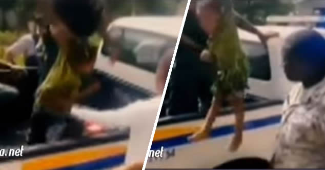 Video: Policías maltratan niña de 2 años durante desalojo