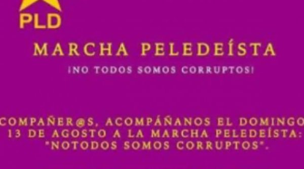 Militantes del PLD convocan a marcha, dicen «no todos somos corruptos»