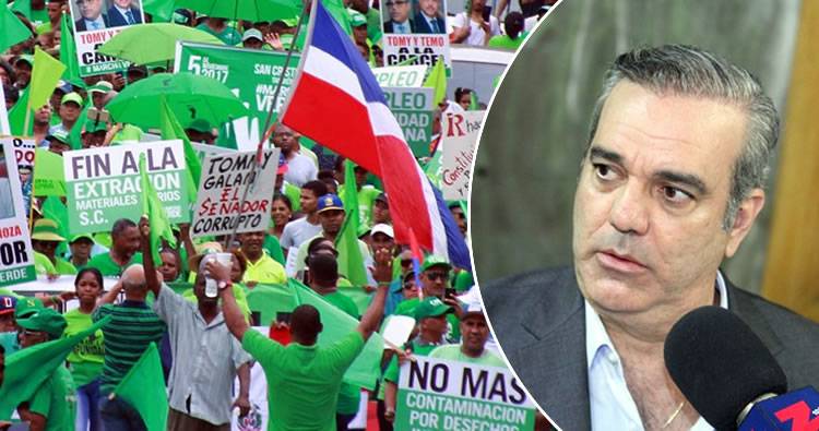 Marcha Verde advierte a Luis Abinader sobre un «borrón y cuenta nueva»