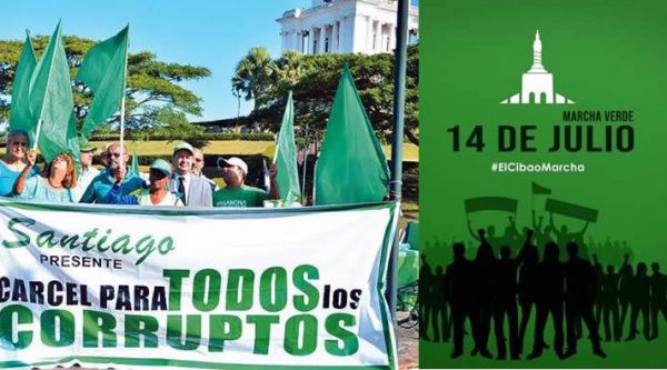 Marcha Verde en Santiago pide castigo a la corrupción